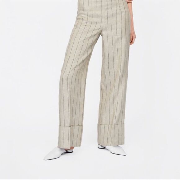 Zara Woman white leather pointy toe mules - Picture 1 of 9